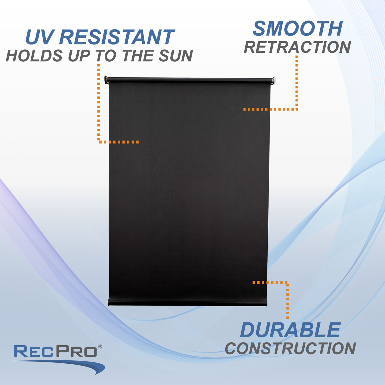 RV Roller Shades Black - RecPro