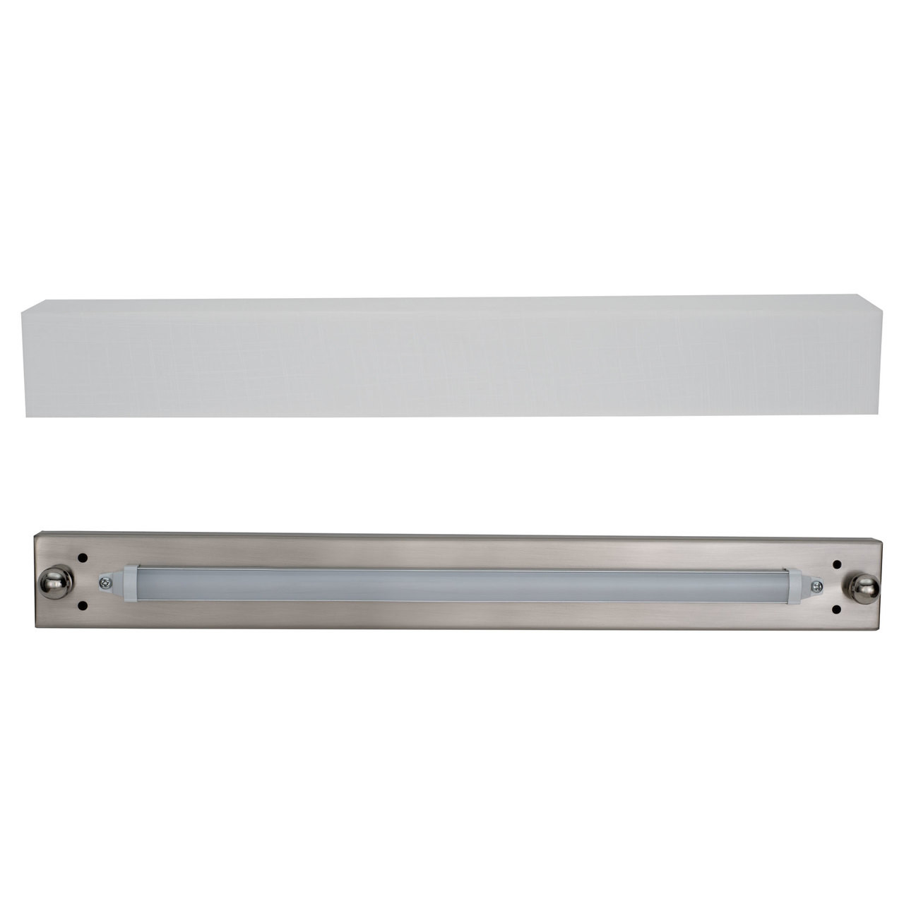 18" RV Vanity Light With Cover 12V LED Brushed Nickel RecPro