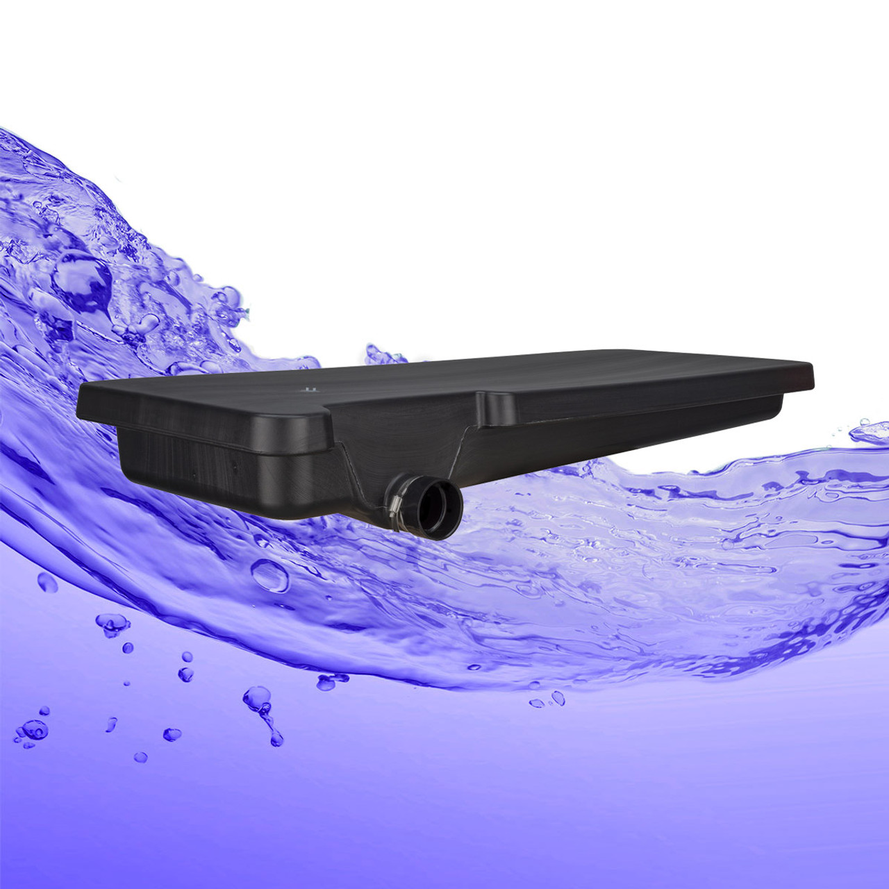 40 Gallon Black Waste Water RV Holding Tank Left Side Drain 63 x 25 x 9  1/4