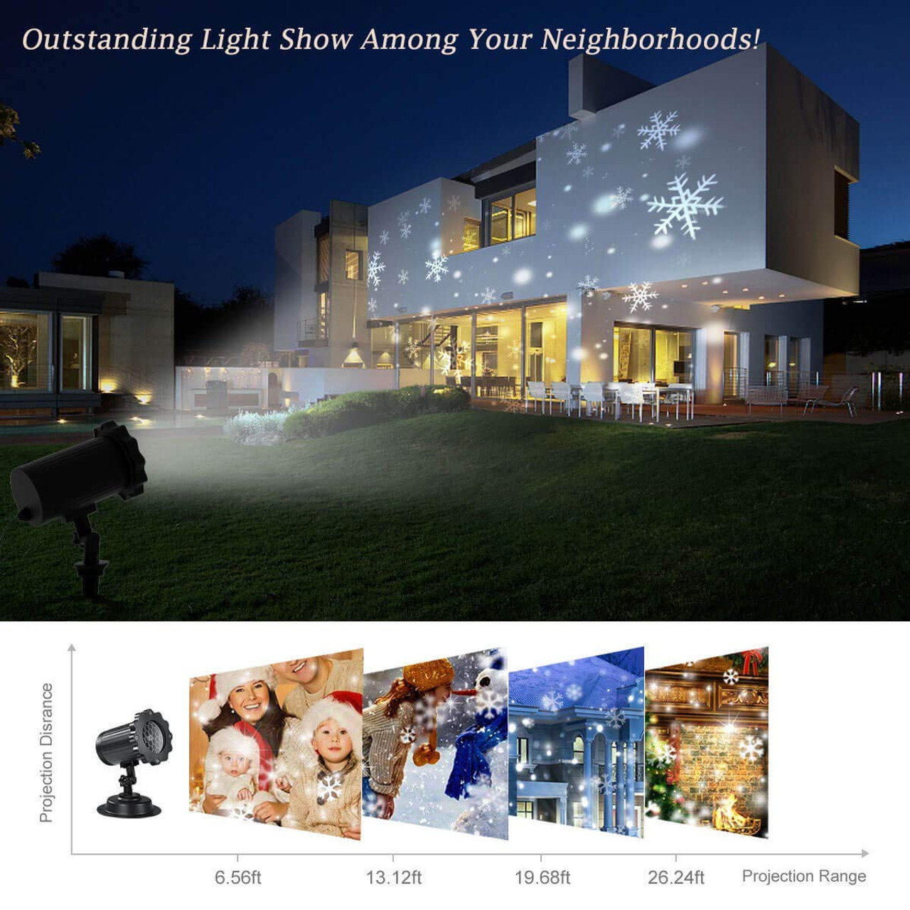 best christmas snowflake projector lights