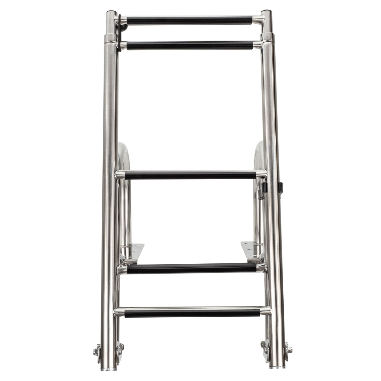 JLXJ Pontoon Folding Boat Ladder， Marine Rear Entry Telescopic