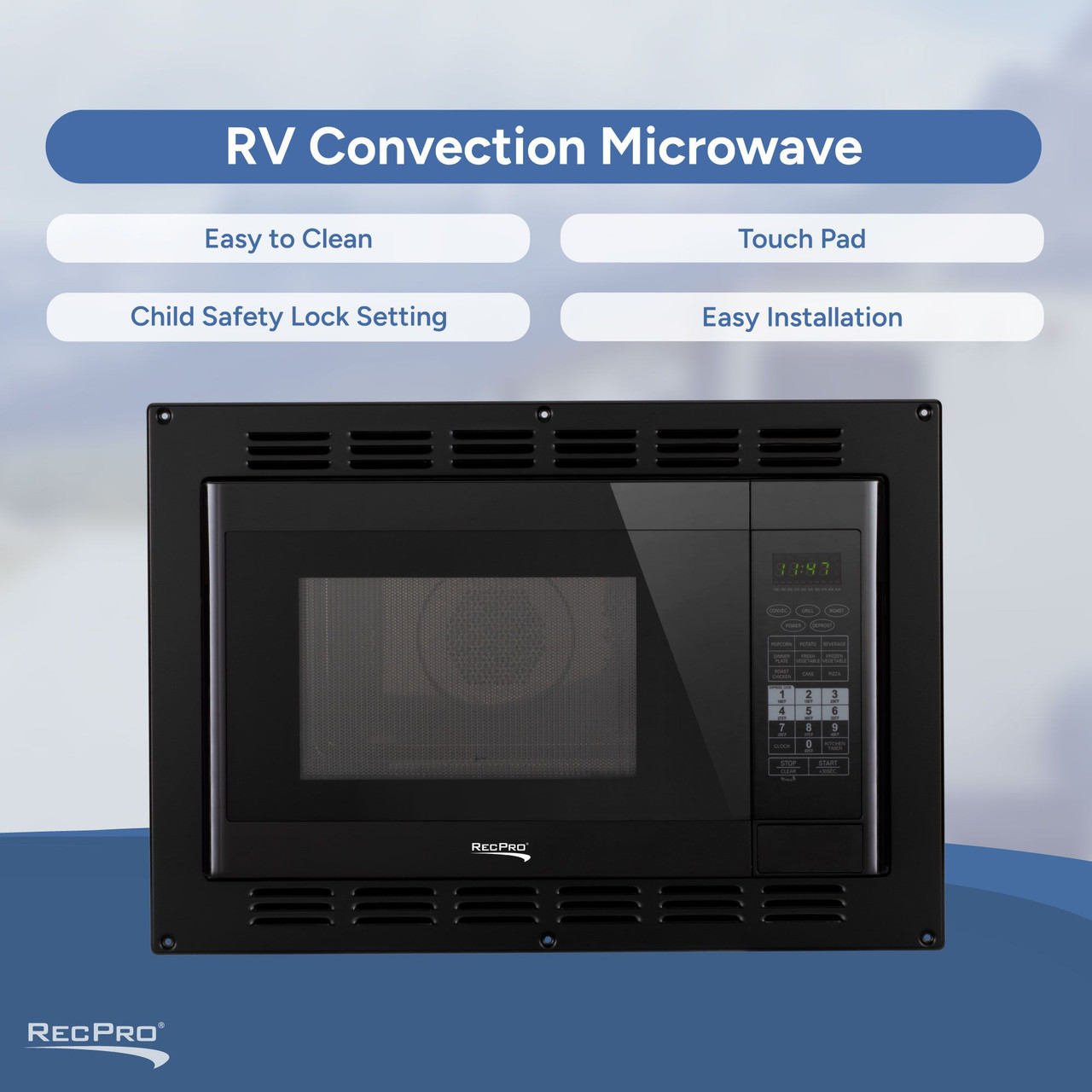 RV Convection Microwave Black 1.1 Cu. ft Replaces High Pointe and