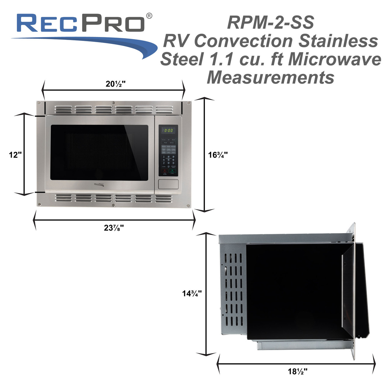 Recpro rv clearance convection microwave