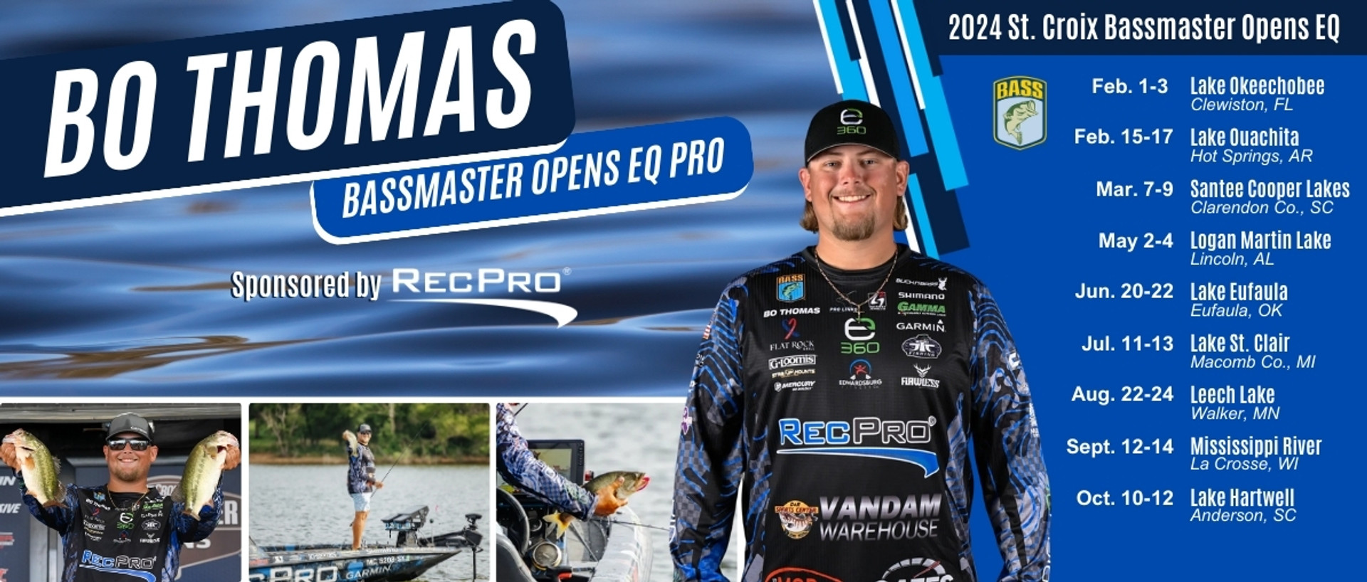 Bo Thomas Bassmaster Opens EQ Pro, Sponsored By RecPro