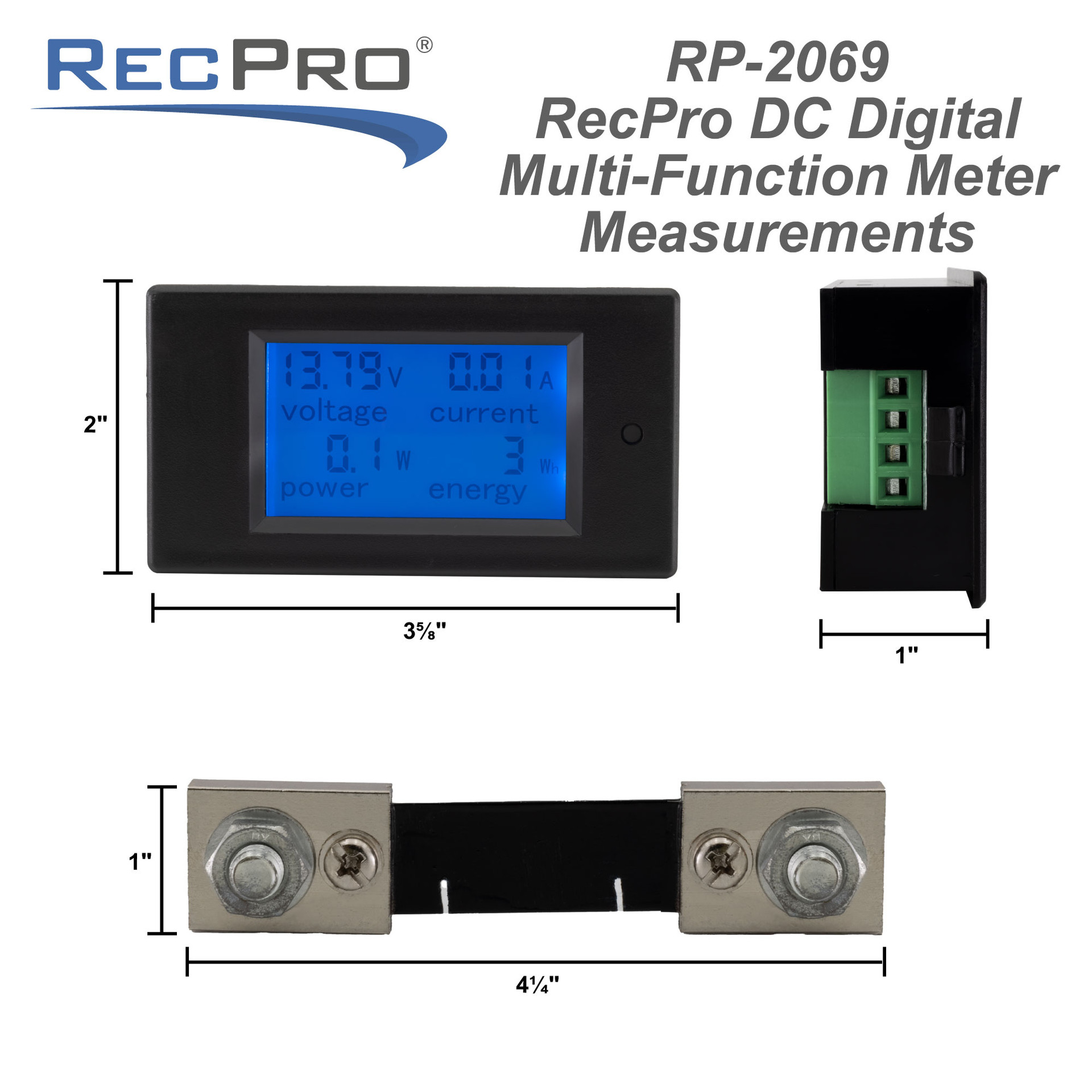 RV Power Usage Meter 12V DC Tester RecPro