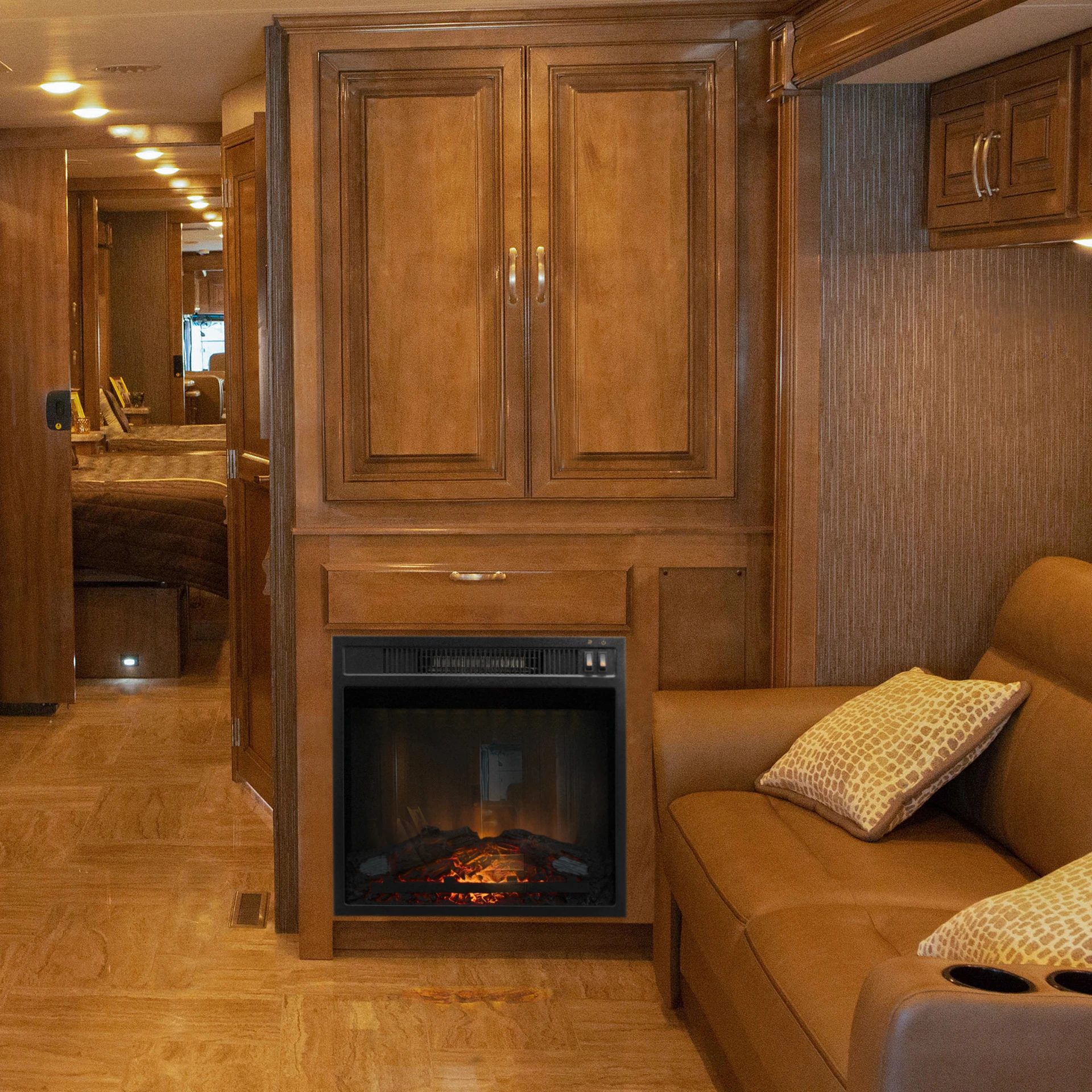 Recpro 26 Inch Recessed Electric Fireplace Remote Log View RecPro RV ...