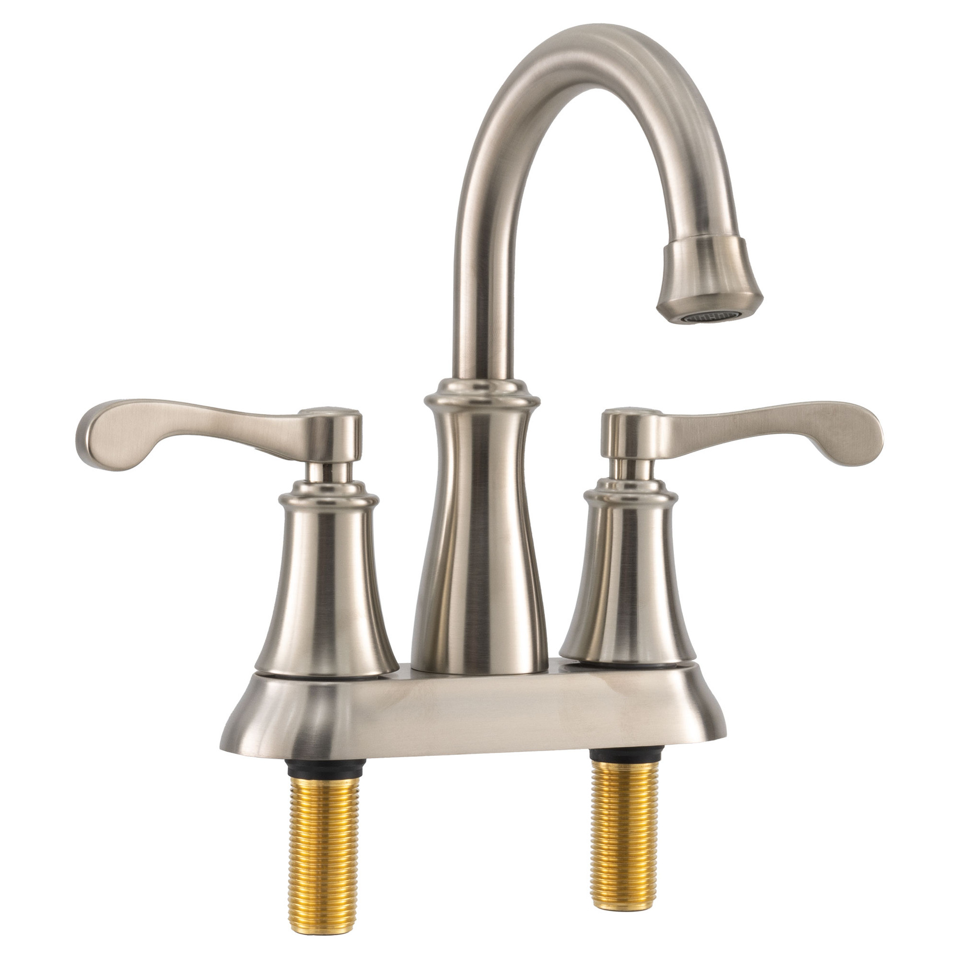 RV Bathroom Faucet Tall Spout Brushed Nickel with Drain - RecPro