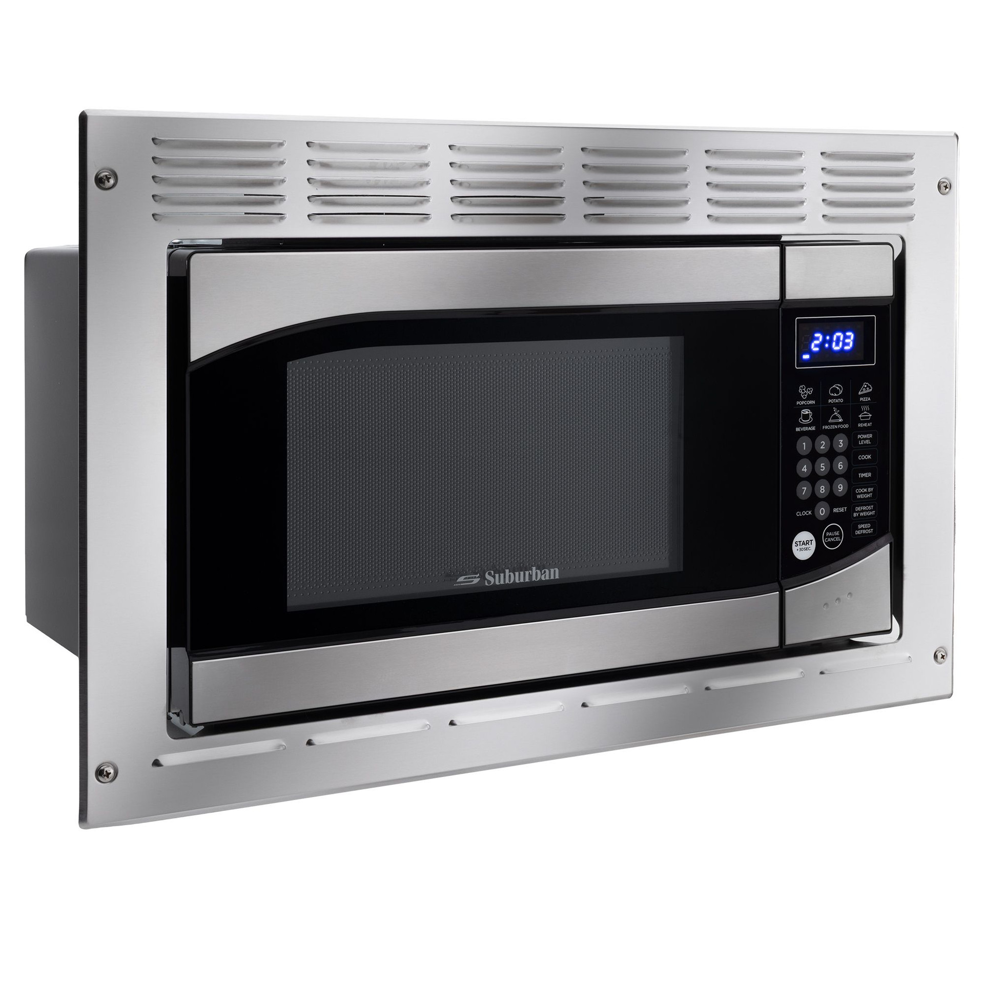 RV Suburban Microwave Stainless Steel 0.9 cu. ft. - RecPro