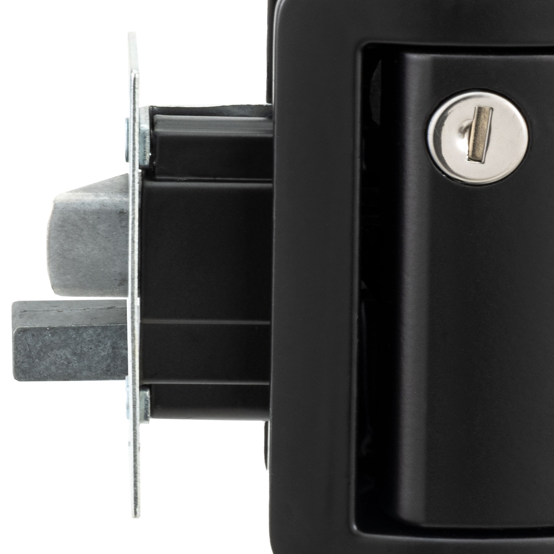 RV Paddle Entry Door Lock in Black RestoreRV