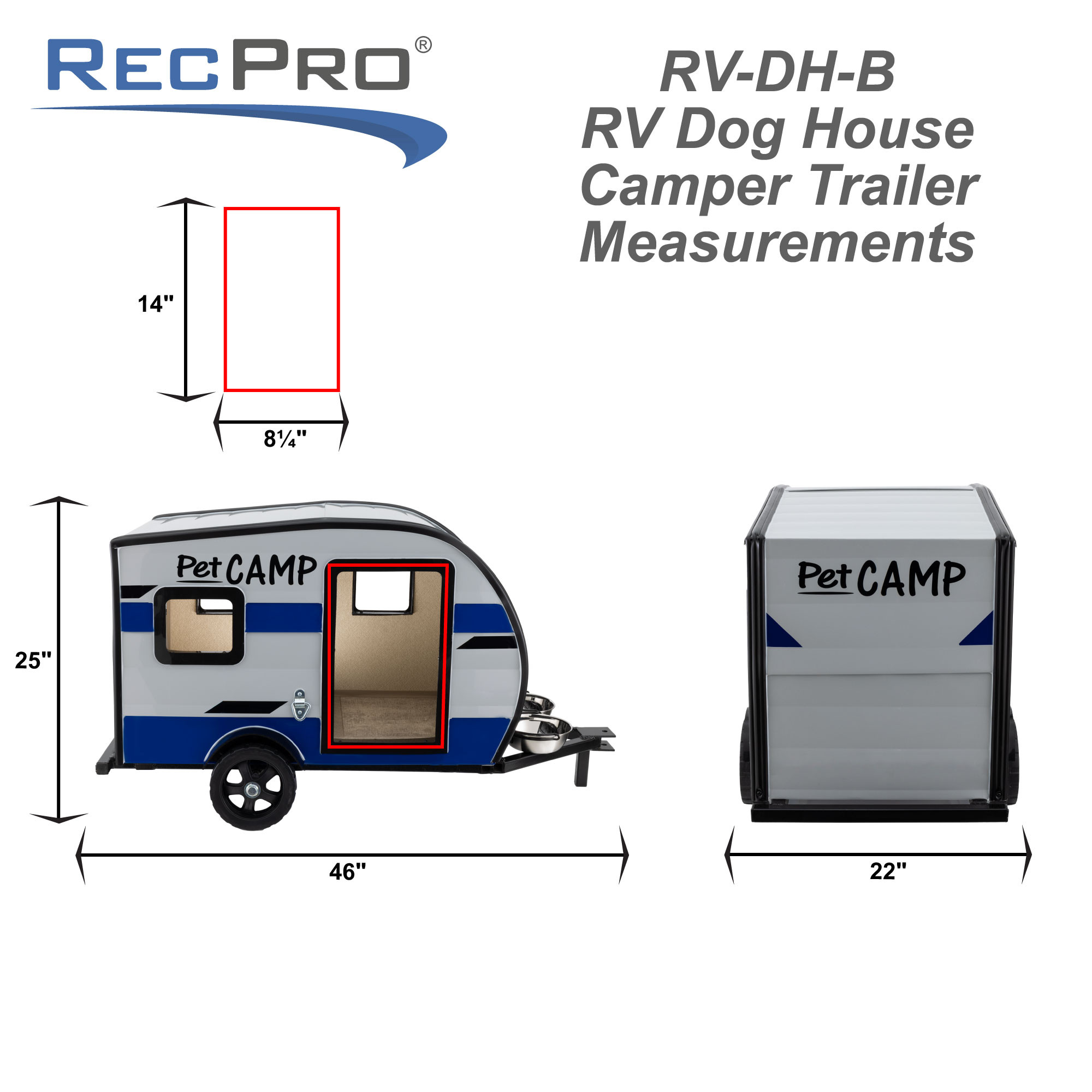 RV Dog House Novelty Camper Trailer RecPro