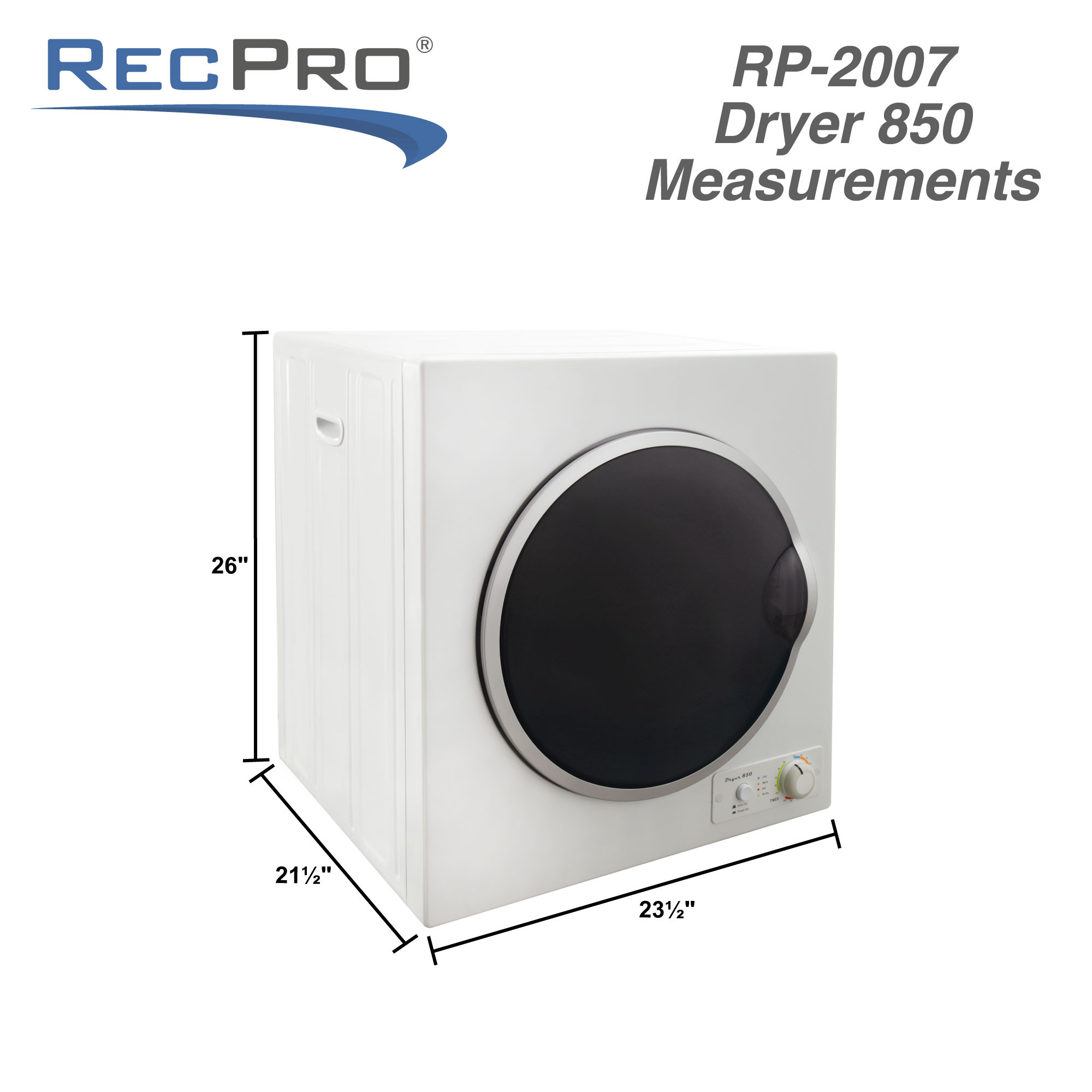 RV Washer and Dryer Combo Super Washer and Electric Dryer RecPro