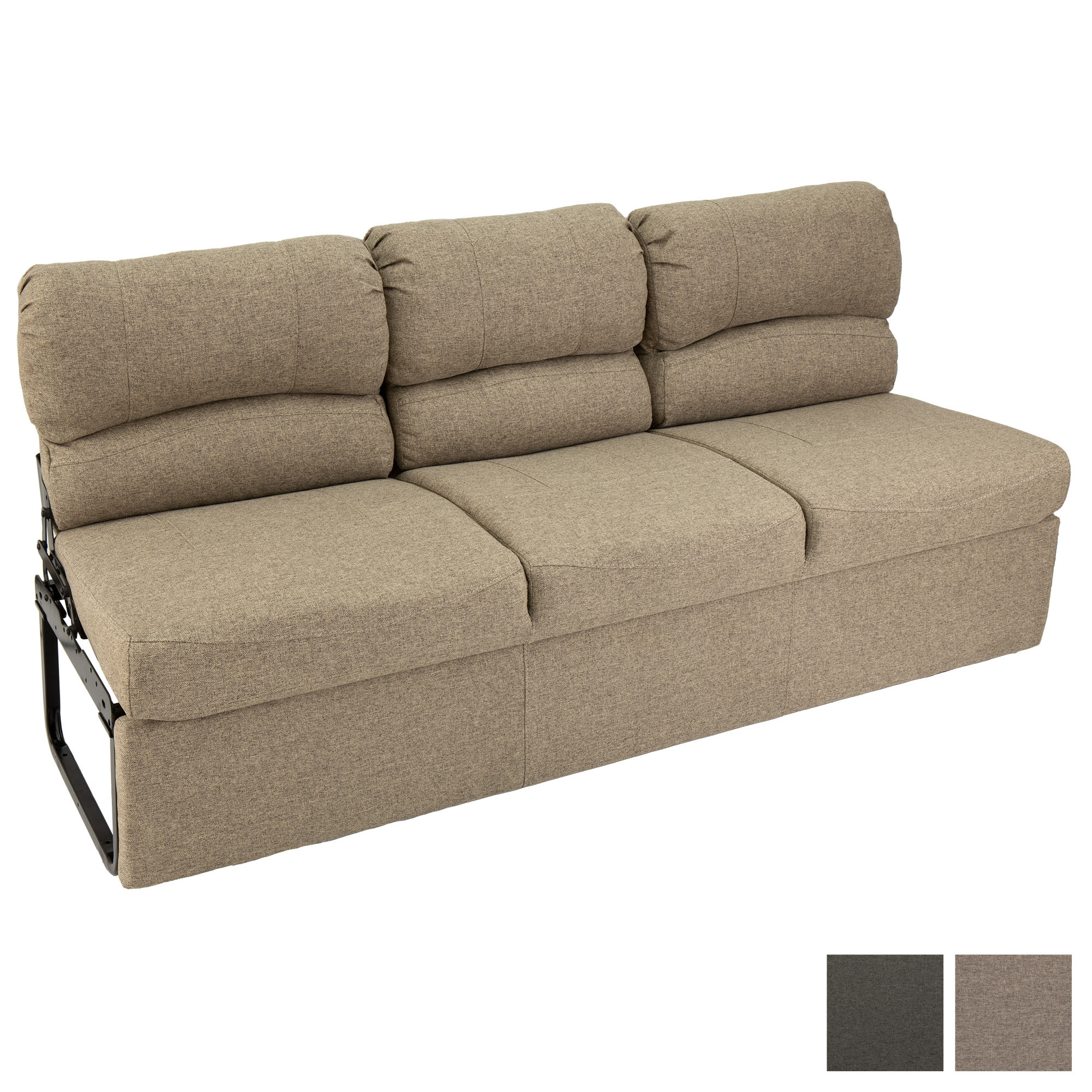RecPro Charles 62" RV Jackknife Sleeper Sofa with DropDown Cupholders