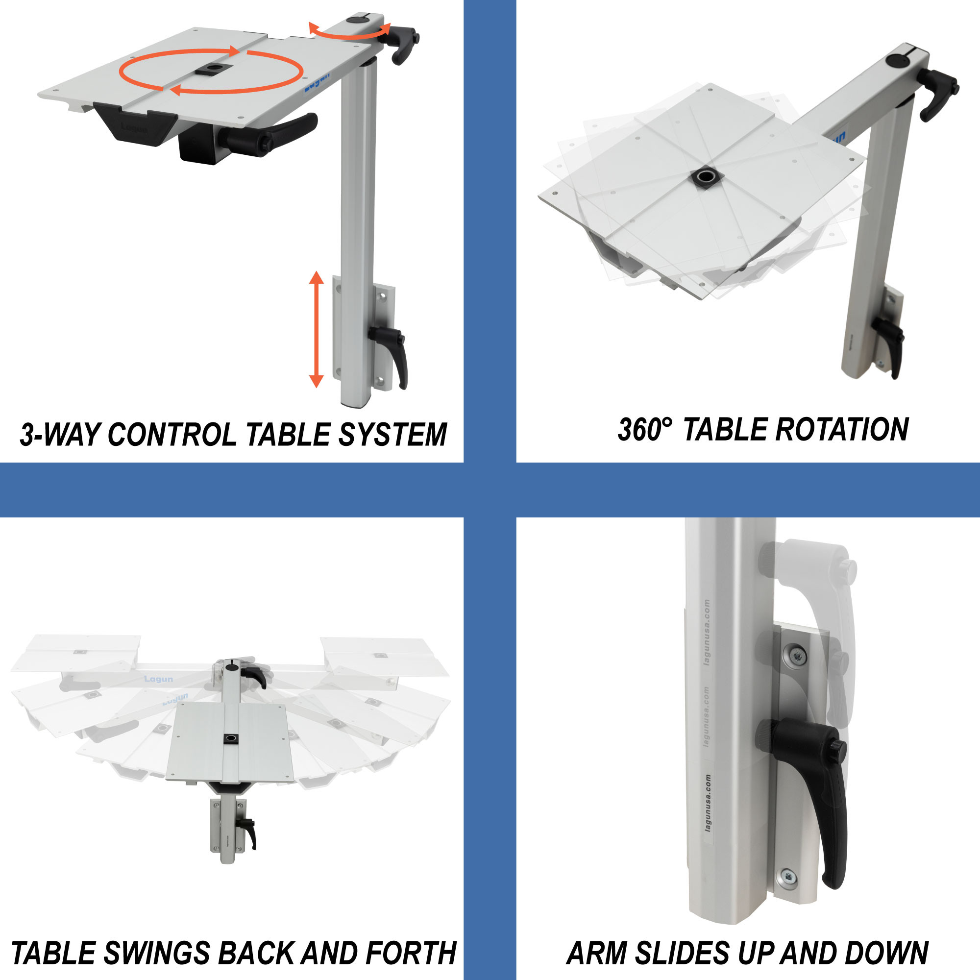 Lagun Table Leg System - Silver - RecPro
