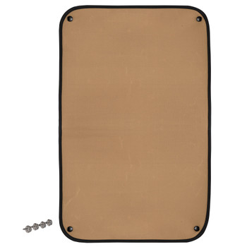 RV Window Shade for Entry Door with Snaps - Tan