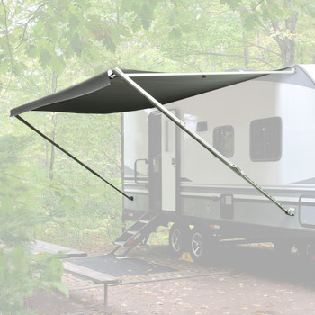 RecPro RV Manual Awning Assembly in White