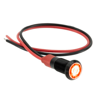  RV 1/4" Red LED Pilot Dash Indicator Lights with Wire