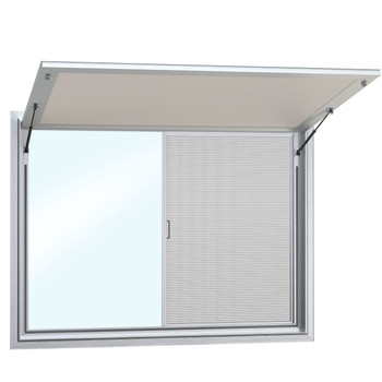 Concession Stand Trailer Serving Window w/ Awning Cover 2 Window53" x 33"