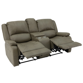 RecPro Charles 70" Double RV Wall Hugger Recliner Sofa with Console