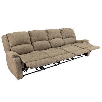 RecPro Charles 102" Quad Wall Hugger RV Recliner Sofa with Two Drop Down Consoles in Cloth
