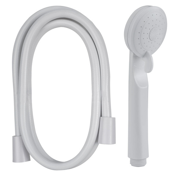 RV Handheld Shower Head and Hose with Shut Off White