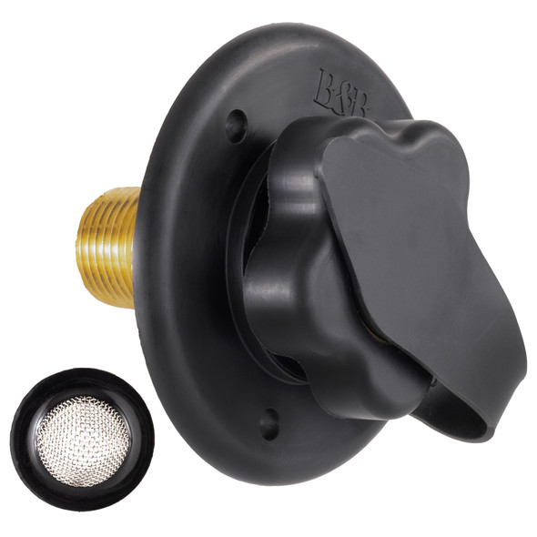 RecPro RV City Water Fill Inlet Brass with Check Valve