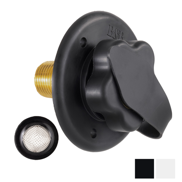 RecPro RV City Water Fill Inlet Brass with Check Valve