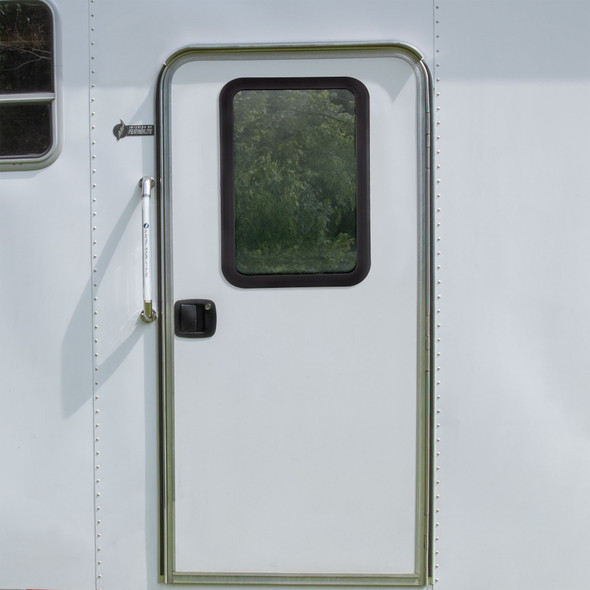 RV Entry Door Obscure Glass Window with Frame 16"W x 25"H