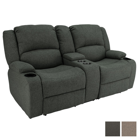 RecPro Charles 67" Powered Double RV Wall Hugger Recliner Sofa RV Loveseat in Cloth