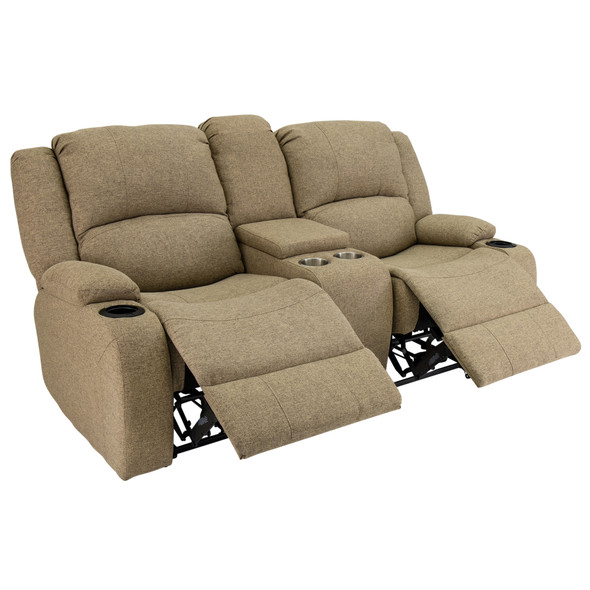 RecPro Charles 70" Powered Double RV Wall Hugger Recliner Sofa RV Loveseat in Cloth
