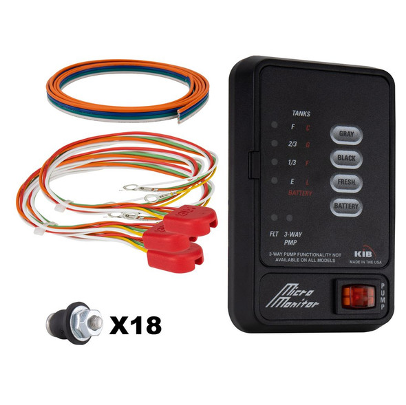 RV KIB Tank Sensor Monitor Panel M21 with Wiring Harness Kit