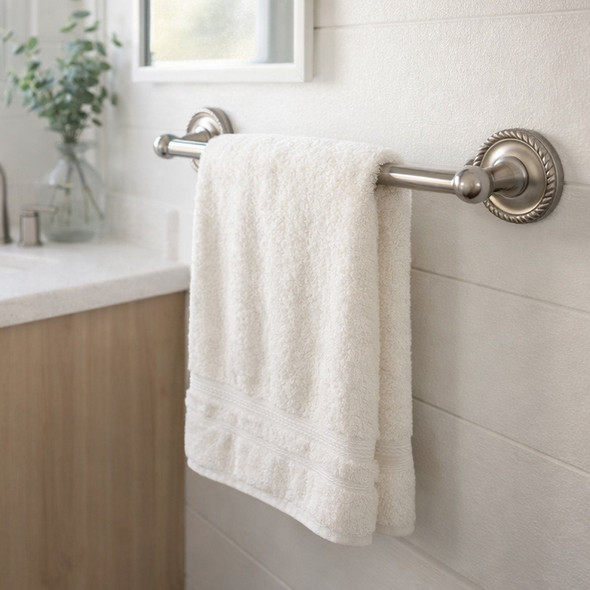 RV Towel Rack Brushed Nickel and Small Hand Towel Holder Combo