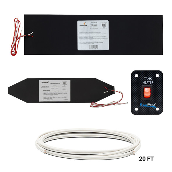 RV Tank Heater Pad 7 1/4" x 25" 12V Kit