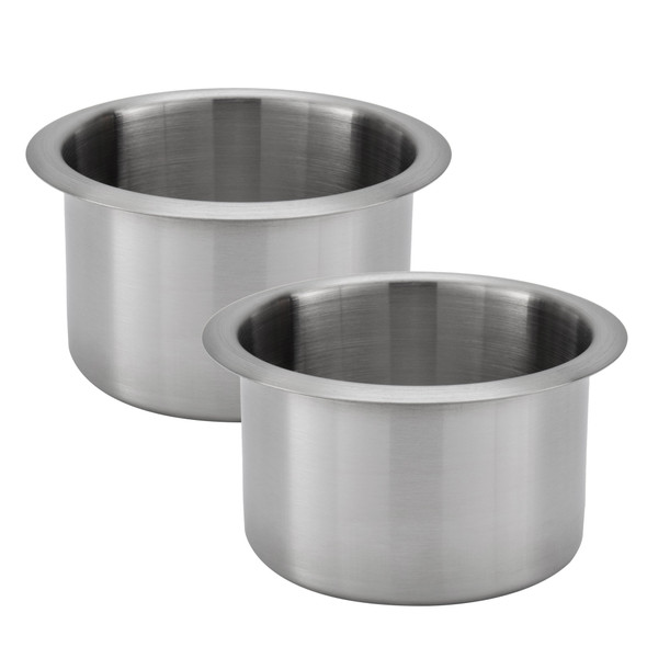 Furniture Replacement 12" Console Large Cup Holders in Chrome 2 Pack