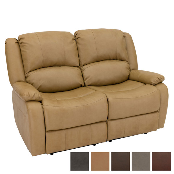 RecPro Charles 58" Double RV Wall Hugger Recliner Sofa RV Loveseat