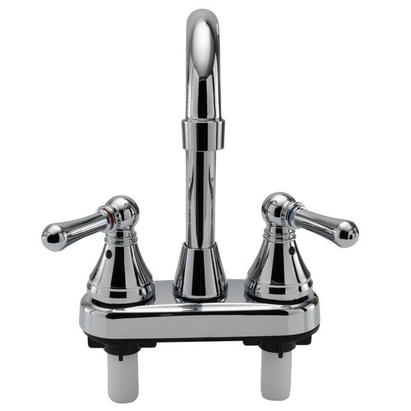 RV Bathroom Faucet with Twin Handles - Chrome