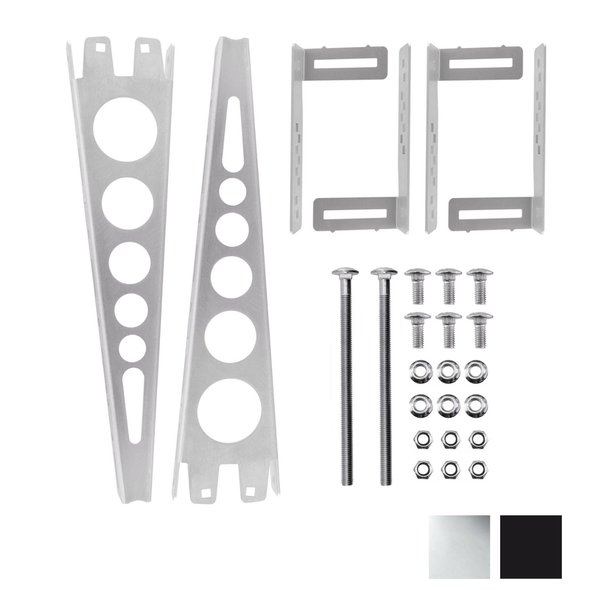 RV Bumper Mounted Generator and Cargo Carrier Support Arms