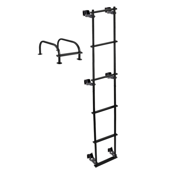 RV Toy Hauler Low Profile Universal 76" Collapsible Ladder with Hinges