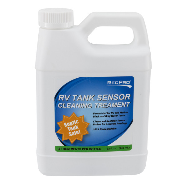 RV black tank sensor cleaner bottle.