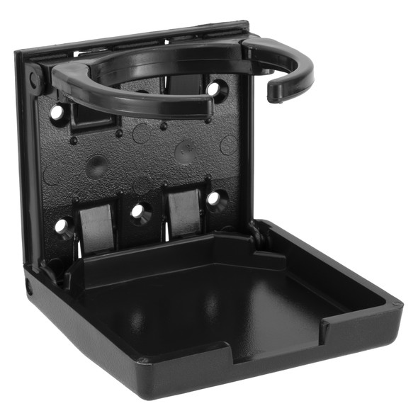 Black RV folding wall cup holder.