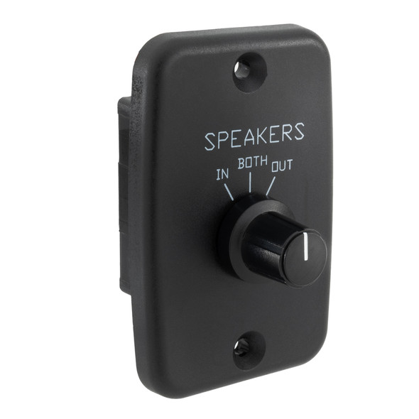 Black RV 2-way speaker selector switch.