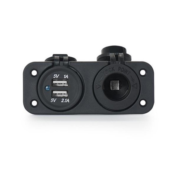 Marine Grade RV Dual USB & 12V Power Socket