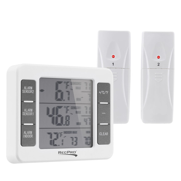 Wireless RV Refrigerator Thermometer with Alarm