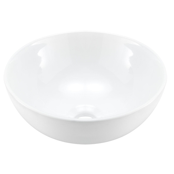 RV Bathroom Sink Round Porcelain  13" Ceramic Vessel