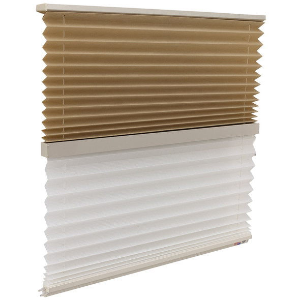 RV Blinds Day & Night Pleated Shades White/Beige Stitchbond