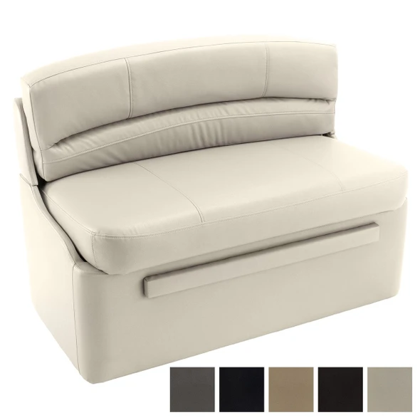 RecPro Charles RV Dinette Booth with Storage | Converts to Bed in Ultrafabrics Brisa