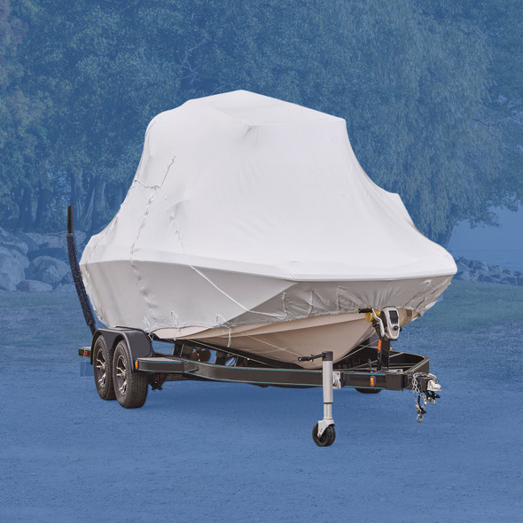 Transhield Shrinkable 19'-27' Wide Bow Deck Boat Cover     