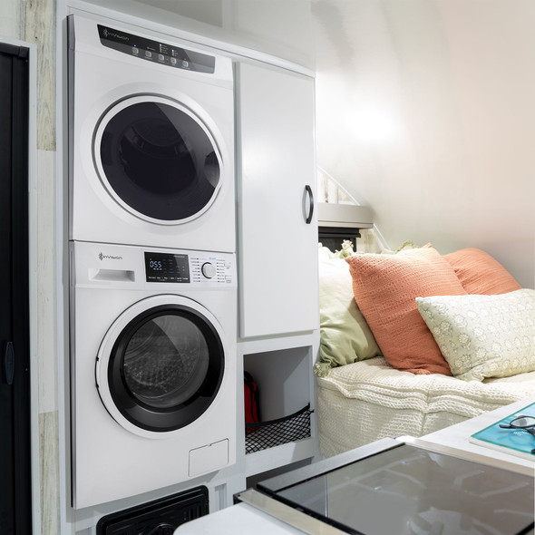 RV Washing Machine and Dryer Combo 2.5 Cu. Ft. with Stackable Mounting Kit