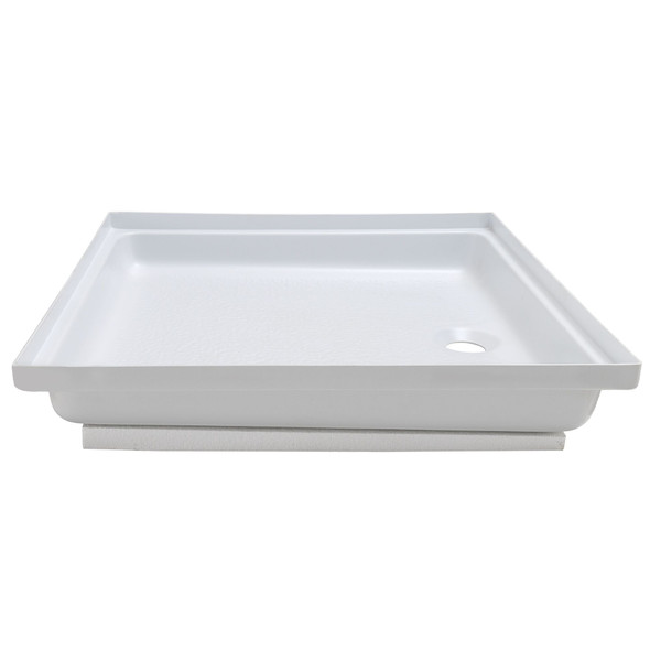 RV Shower Pan 24" x 24" Center Drain in White