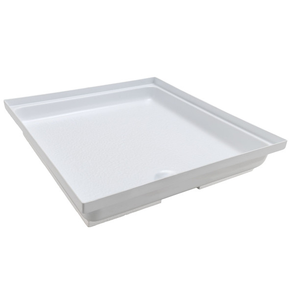 RV Shower Pan 24" x 24" Center Drain in White
