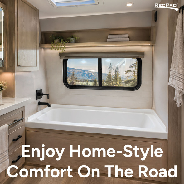 RV Bathtub 36" x 24" Right Drain